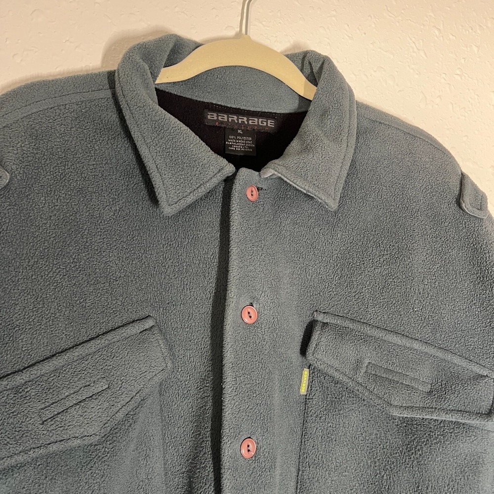 Barrage Authentic Shirt Jacket Men XL Blue Heavy Fleece Philhobar Design - Picture 3 of 16